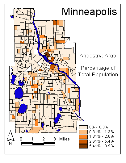 Map of Arab Ancestry