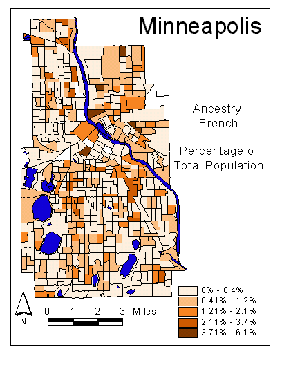 Map of French Ancestry