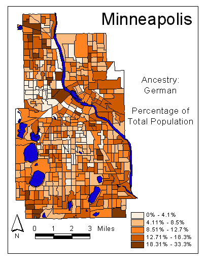 Map of German Ancestry