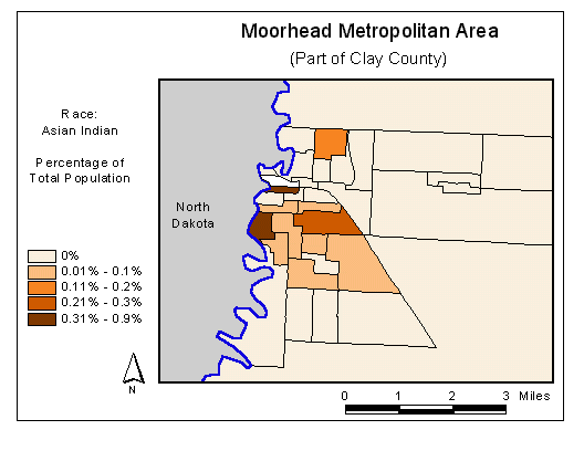 Race Map: Asian Indian